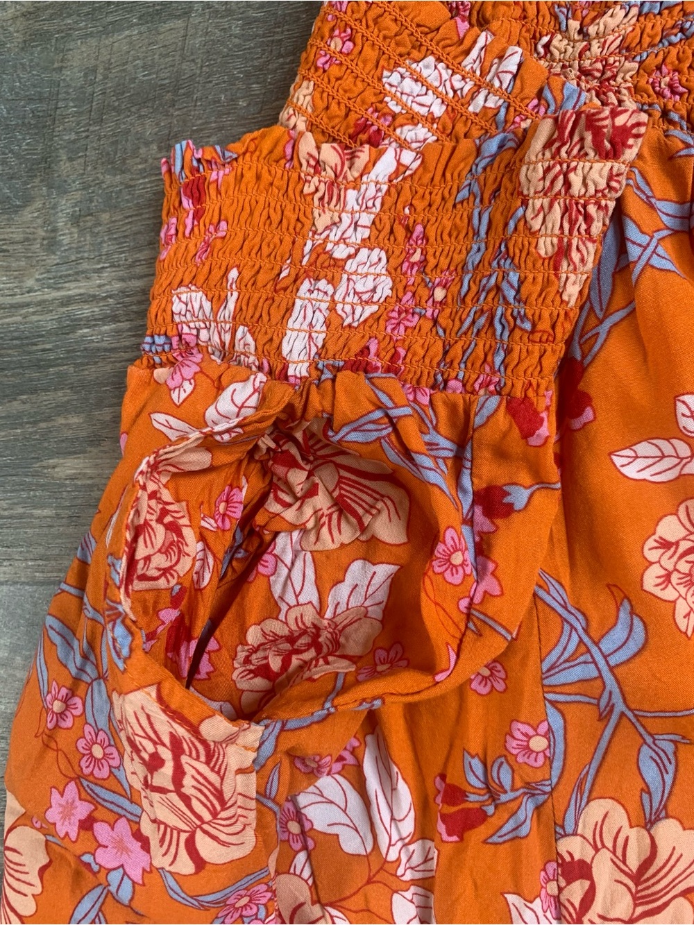 Orange Lascana Maximalist Boho Floral Elastic-Waist Pants - Picture 5 of 6